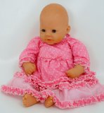 FRILLY LILY PINK SPOTTY DOLLS PARTY OUTFIT FOR 18-20INCH[45-50 CM]DOLLS AND BEARS